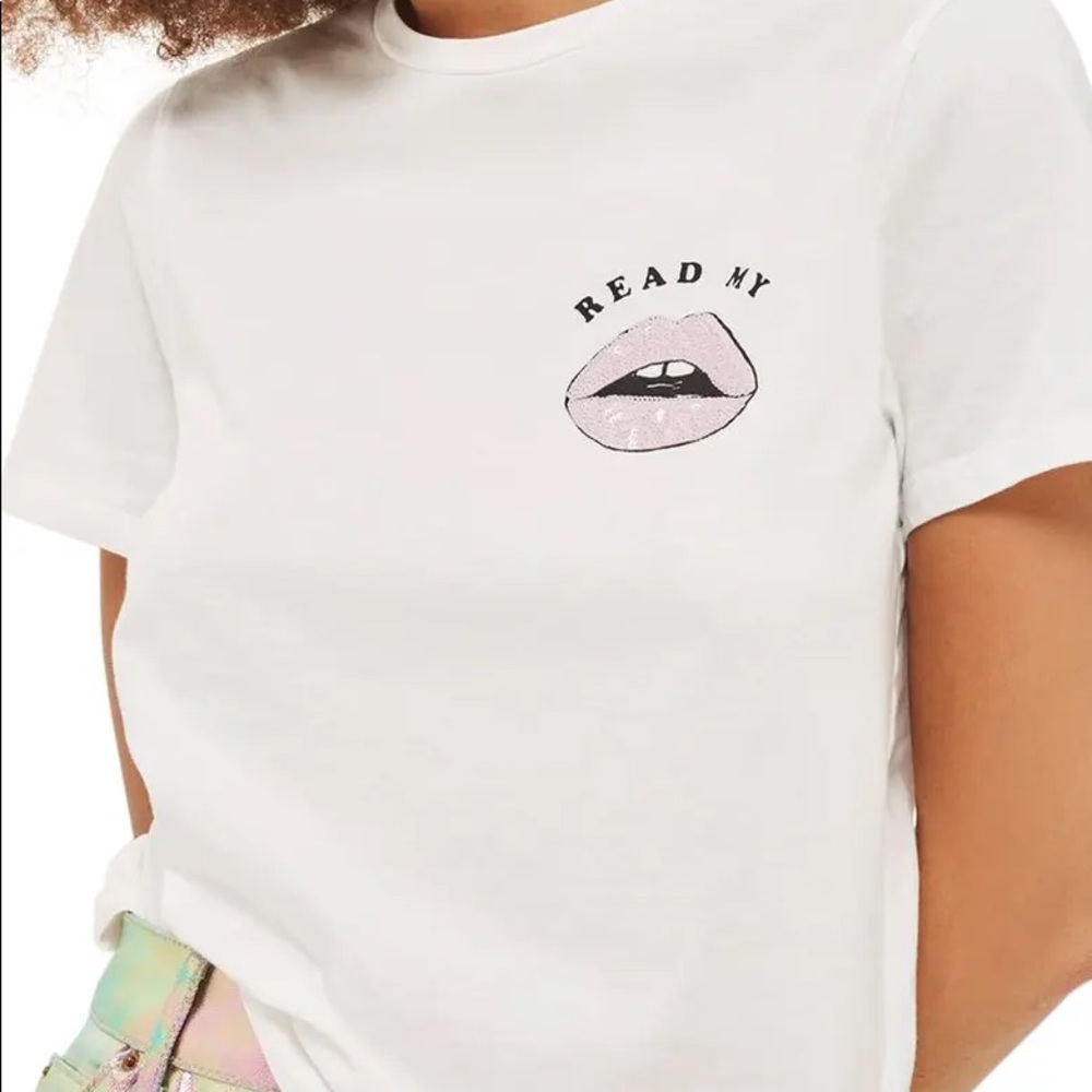 TopShop Read My Lips Graphic Tee